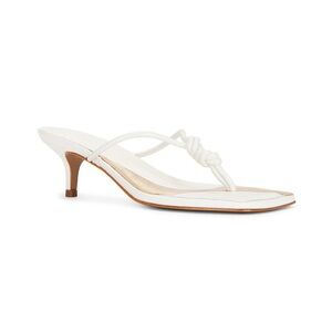 Schutz Poppy Kitten Heel Sandal White Revolve